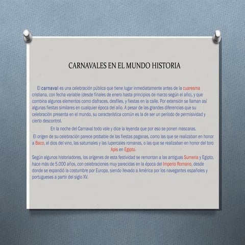 Carnavales del mundo