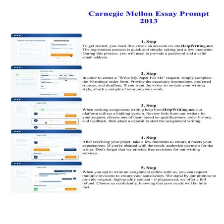 Carnegie Mellon Essay Prompt 2013. Online assignment writing service.