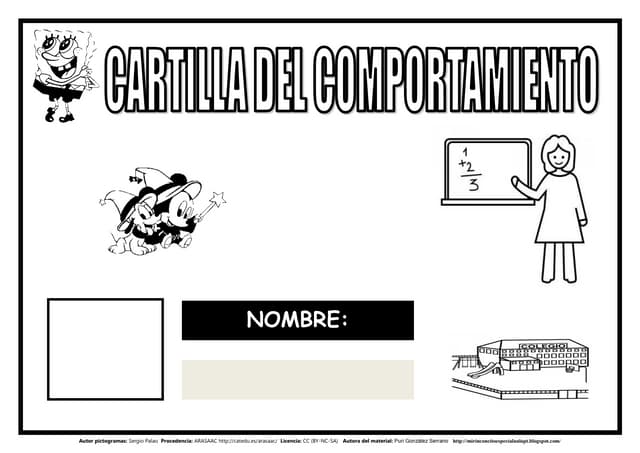 Cartilla del comportamiento NIÑO bl...