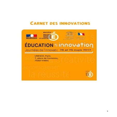 Carnet des innovations 20 fev 2012