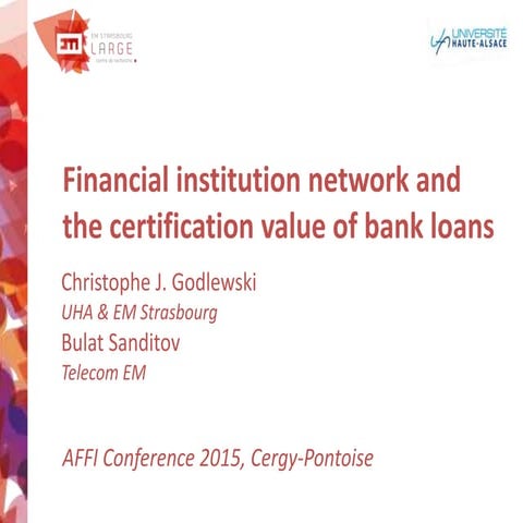 Financial institution network and the certification value of bank loans