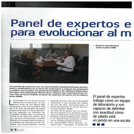 Panel de expertos en jamón, test de calidad para evolucionar al máximo un pro...
