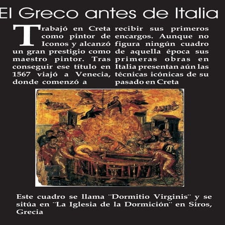 el greco antes de italia