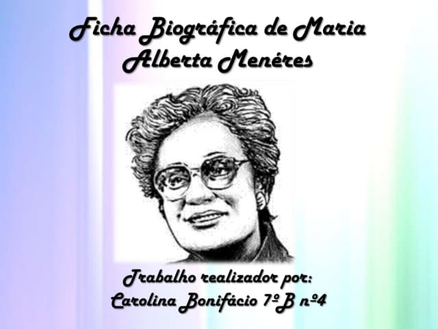 Ficha biográfica de Maria Alberta M...