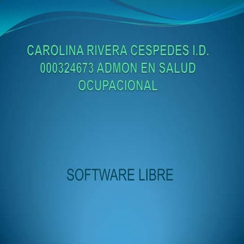 SOFTWARE LIBRE