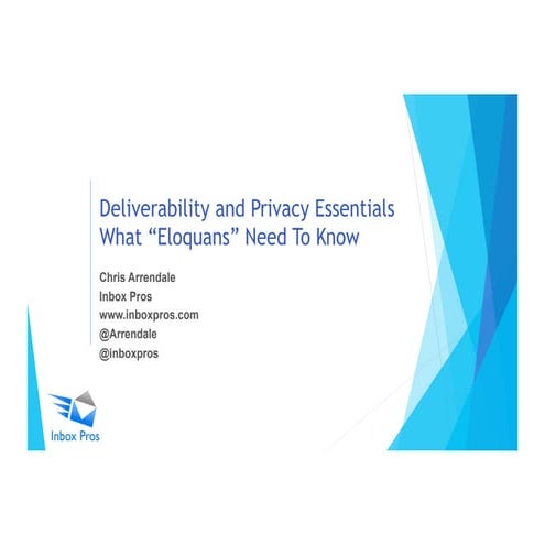 Deliverability and Privacy Essentials