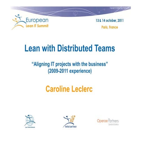 Lean with distributed teams