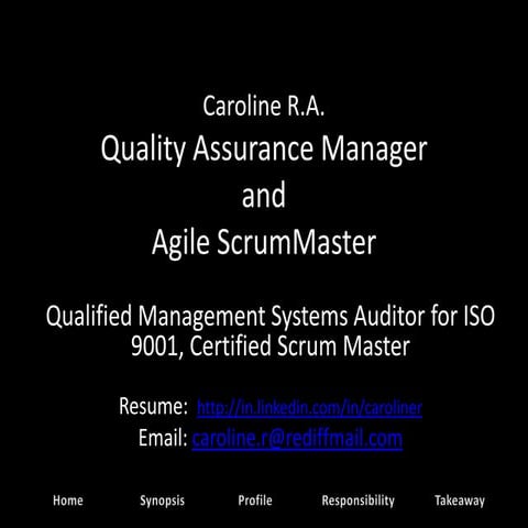 Caroline R A CV