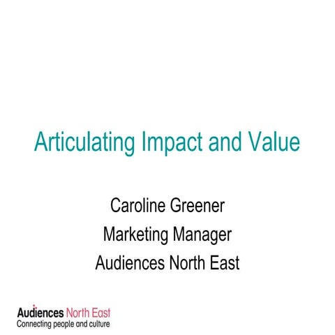 Articulating Impact and Value