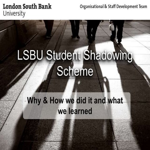 London Conference - Carol Tavernier - Why and how we did it and what we learned