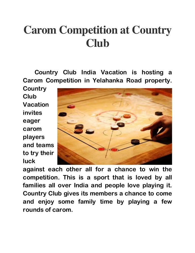 Carom Competition at Country Club