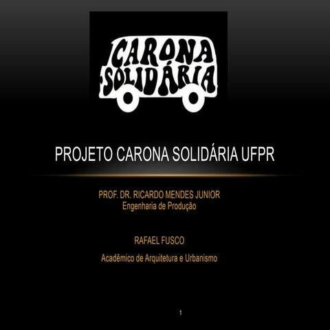 Carona solidaria 2012
