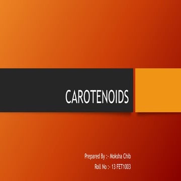 Carotenoids
