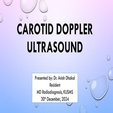 Carotid Doppler Ultrasound: Principles and Pitfalls