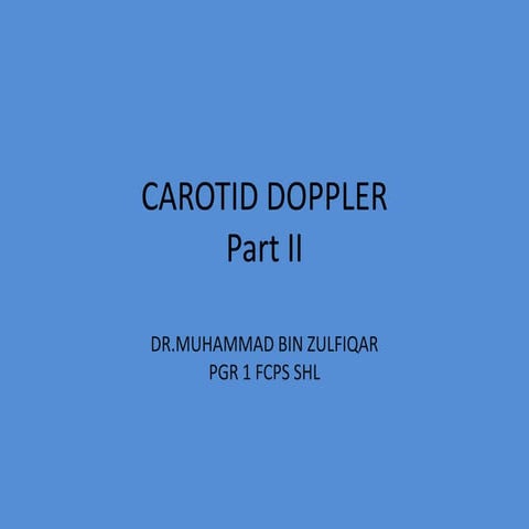 Carotid doppler ii