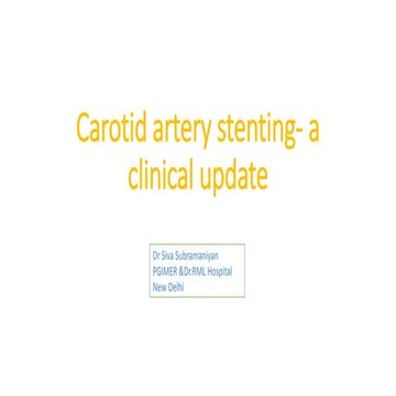 carotid stenosis and carotid artery stenting- un update
