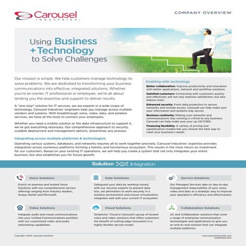 Using Business and Technology to solve business challenges