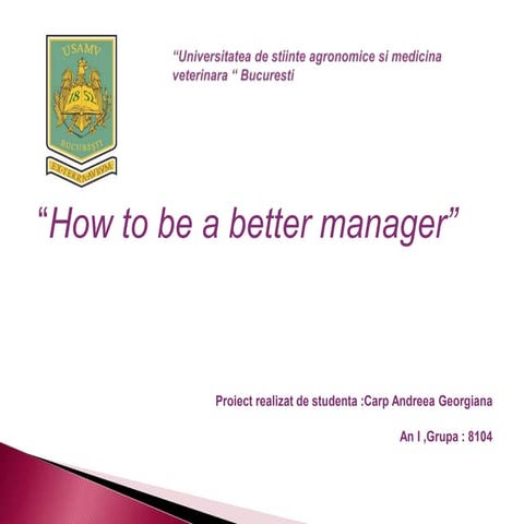 How to be a better manager