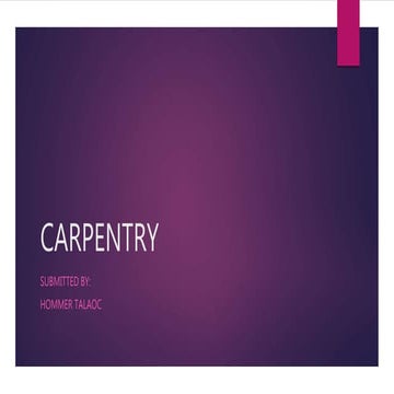 Carpentry | PPT