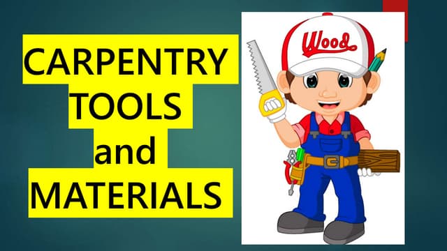 CARPENTRY TOOLS pptx carpentry-tools-pptx