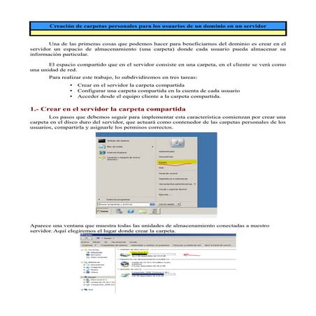 Crear Carpetas en Dominio