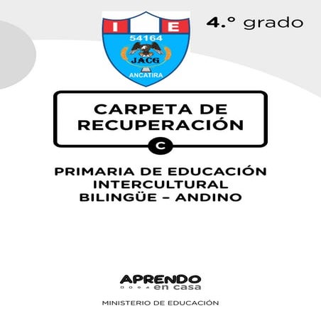 Carpeta de recuperación c cuarto grado de primaria de educación intercultural...