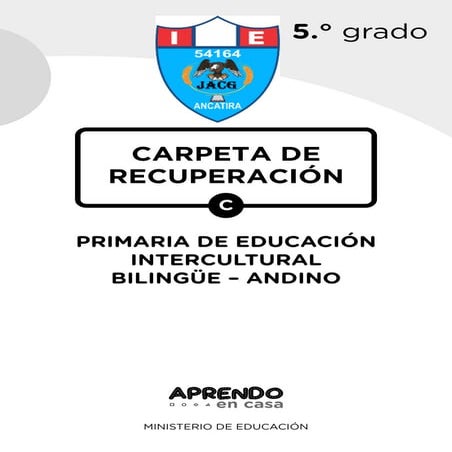Carpeta de recuperación c quinto grado de primaria de educación intercultural...