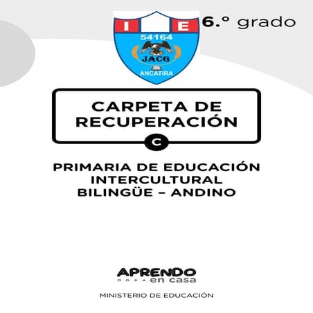 Carpeta de recuperación c sexto grado de primaria de educación intercultural ...
