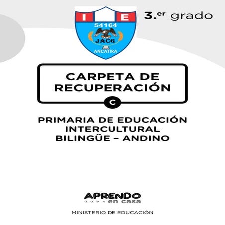 Carpeta de recuperación c tercer grado de primaria de educación intercultural...