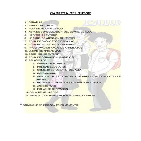 Carpeta de tutor MCP 2018