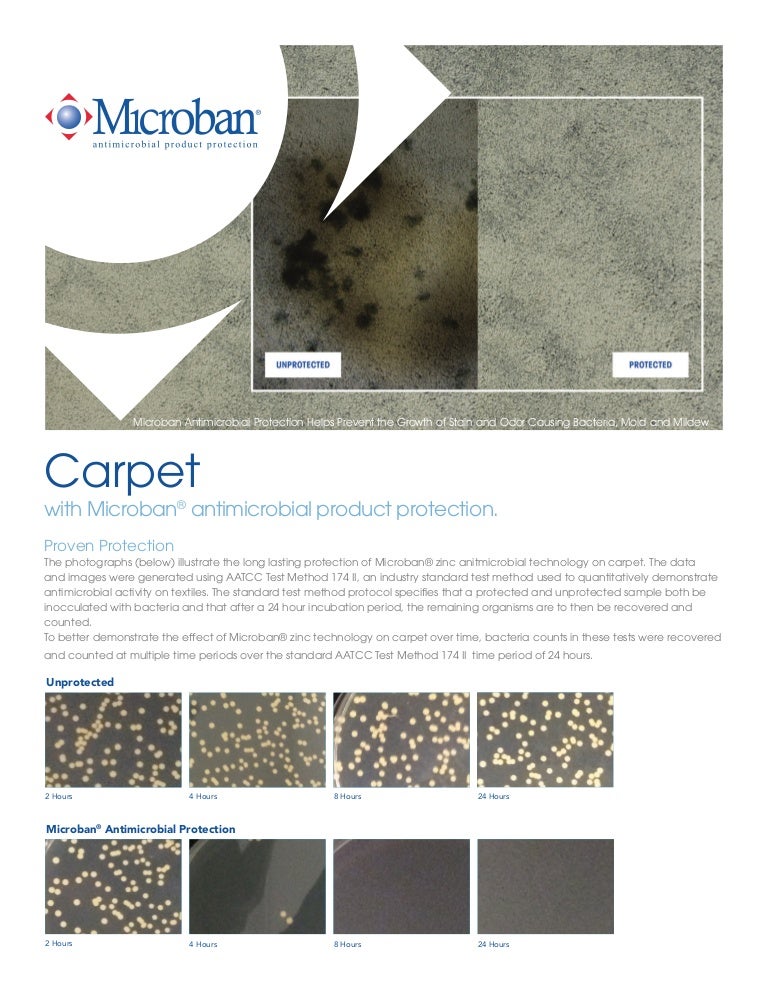Microban Antimicrobial Carpet Technology Sheet