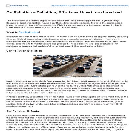 Car pollution