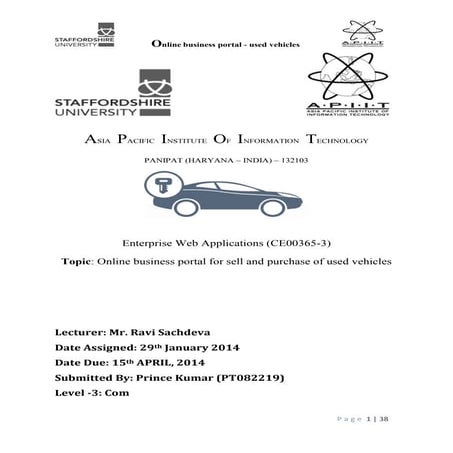 Car portal- Ewa final assignment | PDF