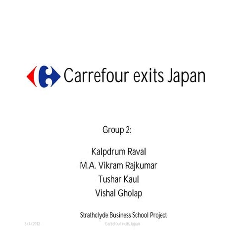 Case: Carrefour In Japan
