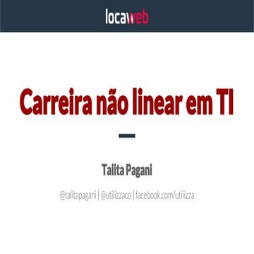 Carreira não linear em TI