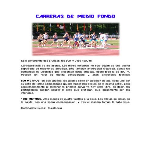 Carreras de medio fondo