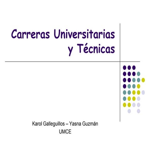 Carreras tecnicas y universitarias 