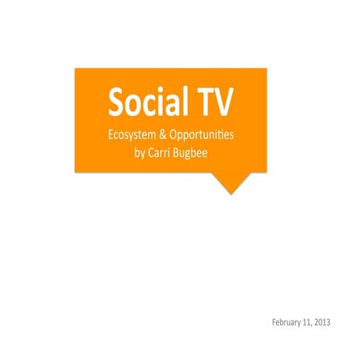 Carri Bugbee on Social TV