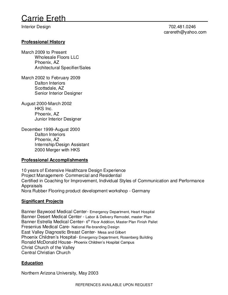 Carrie Ereth Resume 011010