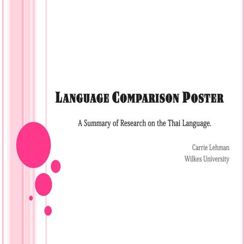 Language Comparison Poster 