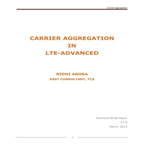 Carrier Aggregation in LTE-Advanced