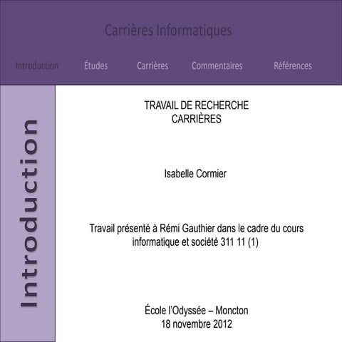 Carrieres informatiques