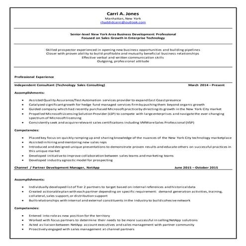Carri jones resume 20170110