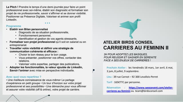 Ateliers Carrières au féminin II - ...