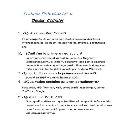 Trabajo Practico , como utilizar y protegerse de las redes sociales