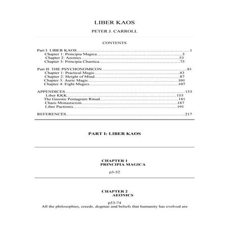 Carroll peter j   Liber Kaos