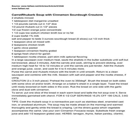 Carrot rhubarb soup_with_cinnamon_sourdough_croutons