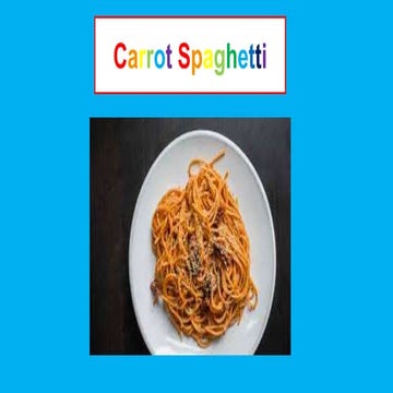 Carrot spaghetti by Pablo