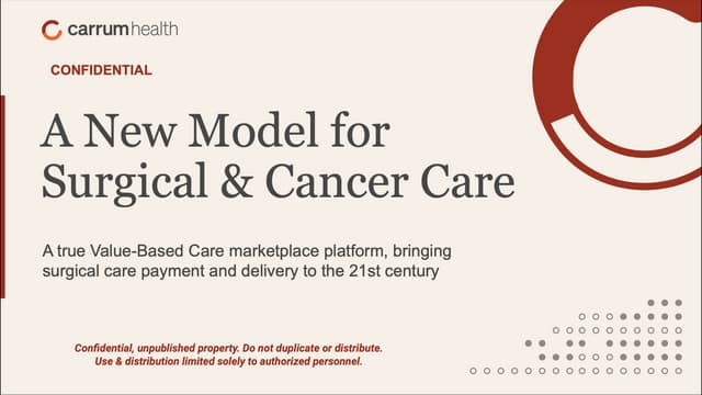 Carrum Health's $45M Series B pitch deck