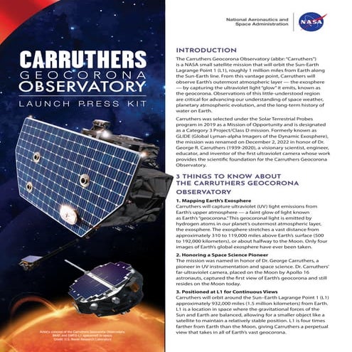 NASA Carruthers Geocorona Observatory (Dr. George R. Carruthers) | PDF